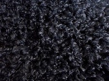 Super Luxe Tissu En Fourrure Synthétique - CURLY NAVY BLUE