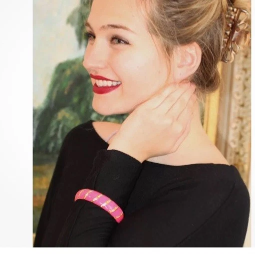 Bracciale Kate Spade "Lollie" oro rosa multi smalto pavè con pietre