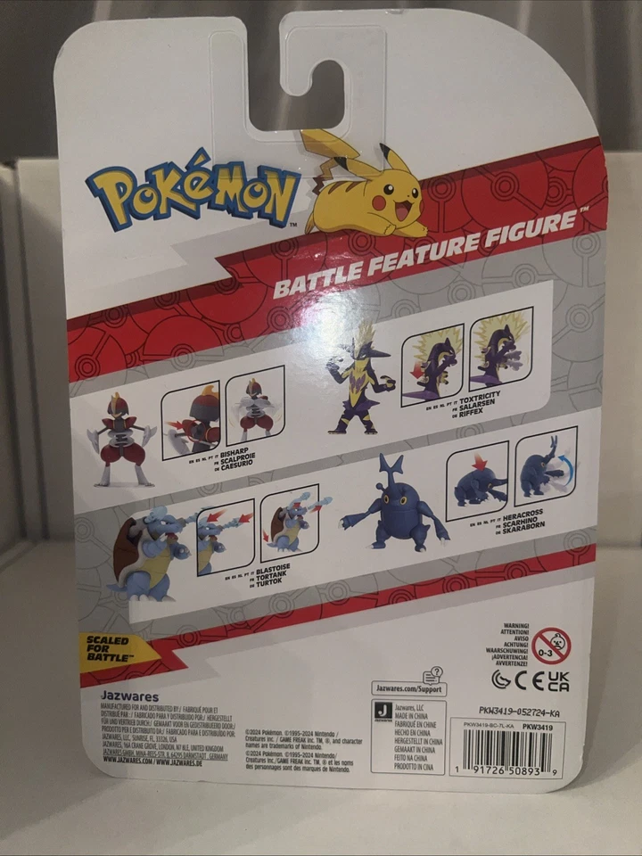 Figura característica de batalla Pokémon de Jazwares Toxtricity (2024) (PKW3419) (NISB) Foto 2 de 2