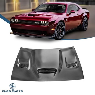 Fits 08-23 Dodge Challenger Hellcat Style Hood Panel w/ Air Intake Vent Aluminum