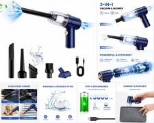 Handheld Car Vacuum Cleaner, 9000Pa Vacuum Cleaner and Air Duster, 120W