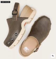 Premium Quality SOREL Women's ROAM'N CLOG™ RVT Studded Clogs, Canoe/Bleached Cer