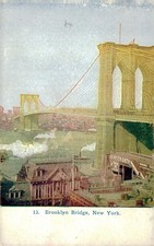 Brooklyn Bridge and East River, c1910, New York, New York