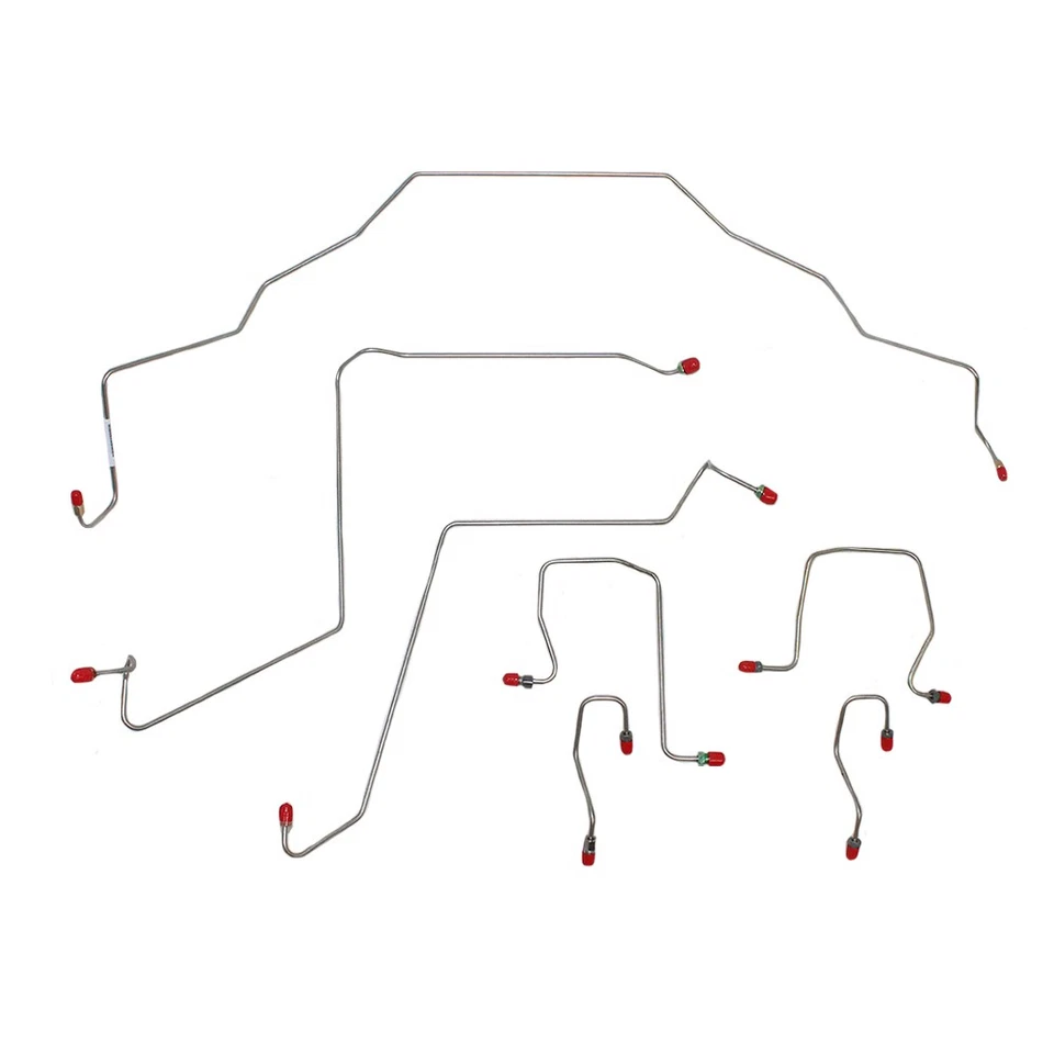 Полный комплект тормозной магистрали подходит для Dodge Ram 1500 98-01 2WD 2WABS с четырьмя кабинами CBK0204SS - Изображение 2 из 4