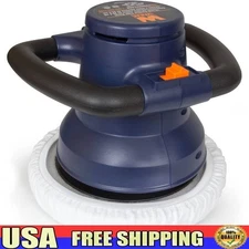 10 Inch Car Polisher Dual Handle Random Orbital Extra Bonnets Carrying Case New