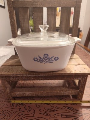 Corning Ware Blue Cornflower Casserole Dish With Pyrex Lid Lot Of 3 Vintage