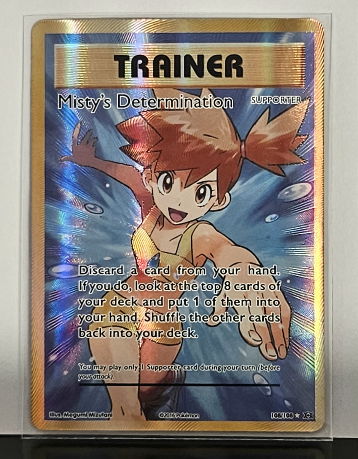 2016 Pokémon XY Evolutions Misty’s Determination 108/108 Trainer Holo NM