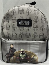 Funko Star Wars Mandalorian The Book of on Throne Boba Fett Mini Backpack Bag