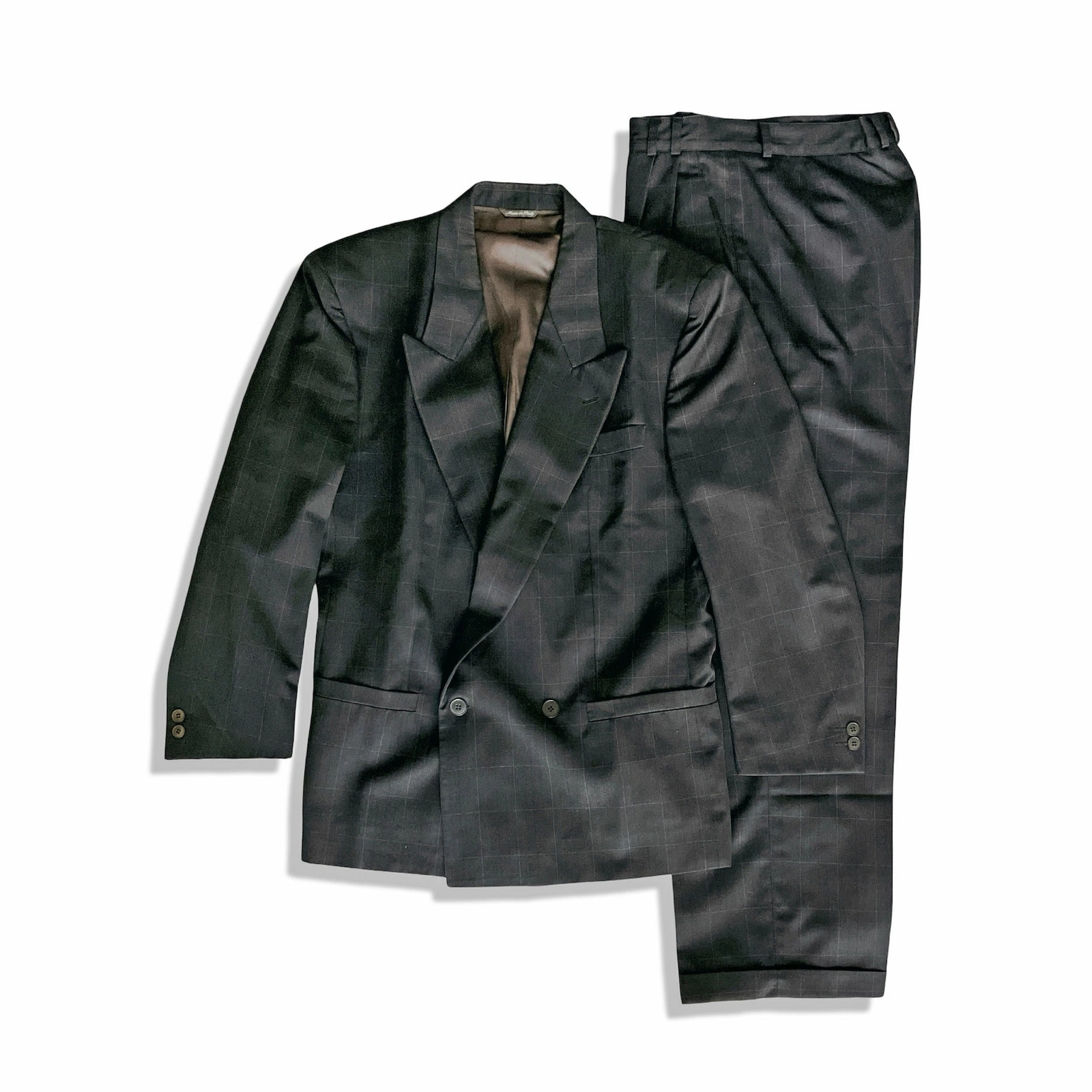 istante graph check pattern double breasted jacke… - image 1