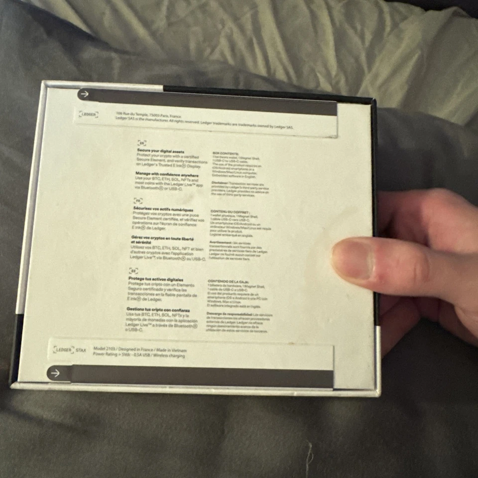 Cartera criptográfica LEDGER STAX TOTALMENTE NUEVA SIN ABRIR SELLADA Foto 2 de 3