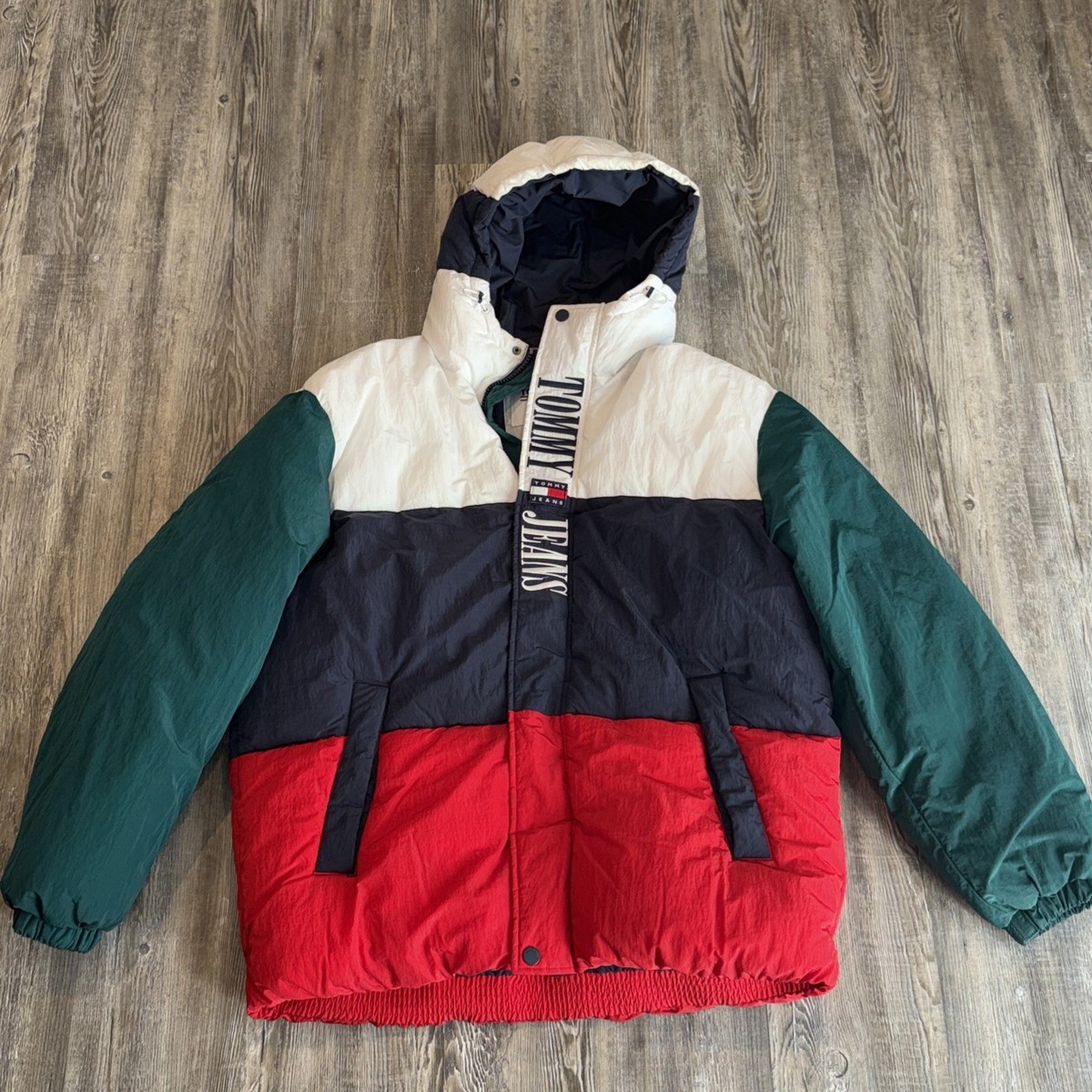 Mens Jacket Tommy Jeans Colorblock Padded Jacket Tommy
