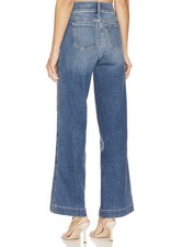 SPANX Seamed Front Wide Leg Pull On Jeans in Vintage Indigo Size M Tall