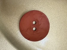 Dill Buttons Large Round Orange Button #390170, 1 3/4 Inches, 45mm (Lot Of 12)