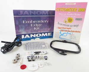 Janome Customizer 2000 Reader Writer CD ROM + Embroidery Edge Kit Custom Lot