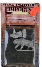 Ral Partha Miniature 31-016 Druid And BEAR Pewter Metal Miniatures D&D  NIB