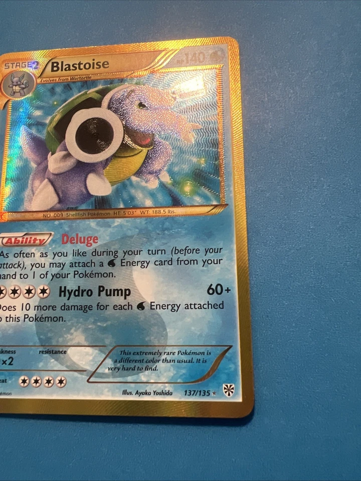 Pokemon Secret Rare Blastoise 137/135 Plasma Storm Shiny Lightly Played - Image 3 of 4