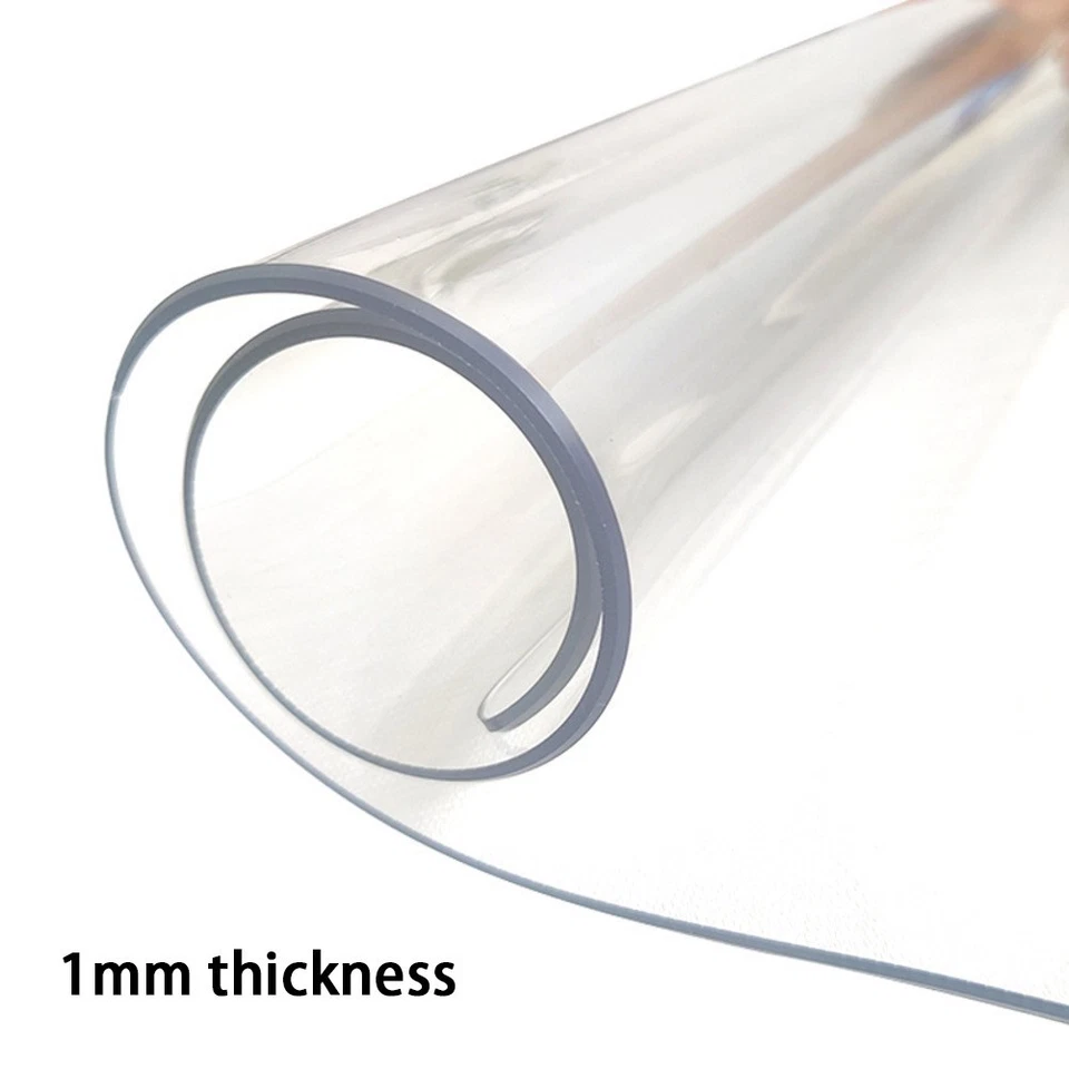 1mm Thickness Table Cover Soft Glass Tablecloth Water Resistant Table Mat - Image 3 of 4