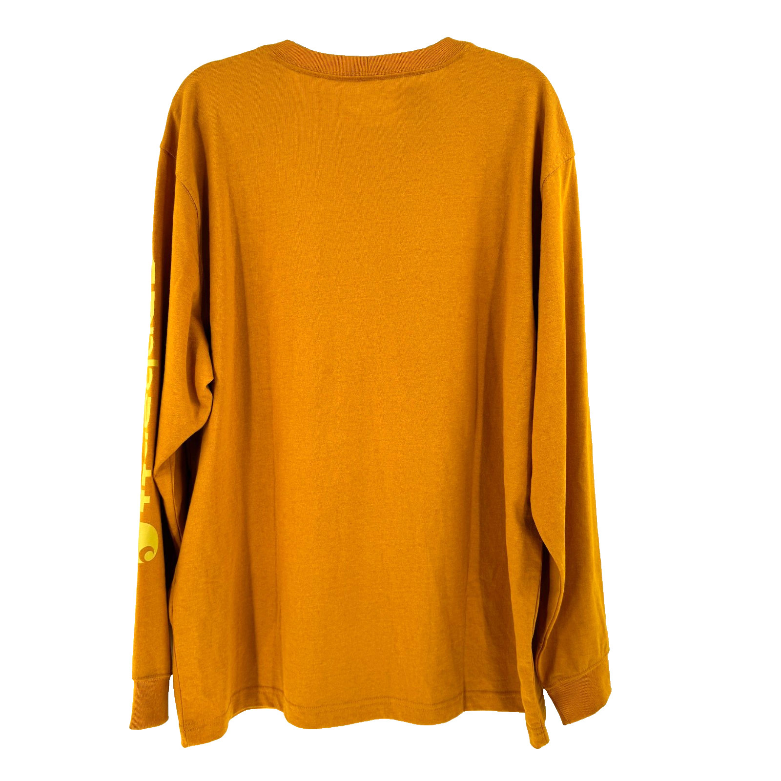 NEW Carhartt K231 Loose-Fit Heavyweight Logo Graphic T-Shirt Men's Large Yellow thumbnail 2