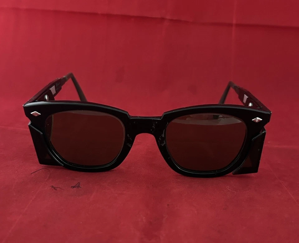 Винтажный Защитные очки Sellstrom Adjus-Temple 48 мм Dk. ЗЕЛЕНЫЙ объектив 1960-х стимпанк - Изображение 3 из 4