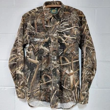 Cabelas Realtree Max-5 Camo Long Sleeve Button Up Shirt Men’s Size SMALL