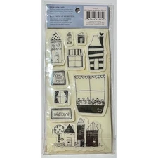 Heidi Grace Sweet Home Cling Stamps Set of 10 Rubber Stamps