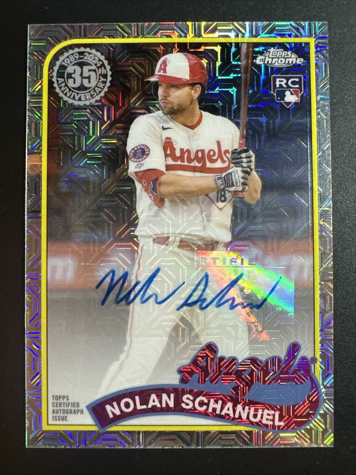 2024 Topps Baseball Nolan Schanuel Silver Pack RC Auto #2T89C-85 Angels