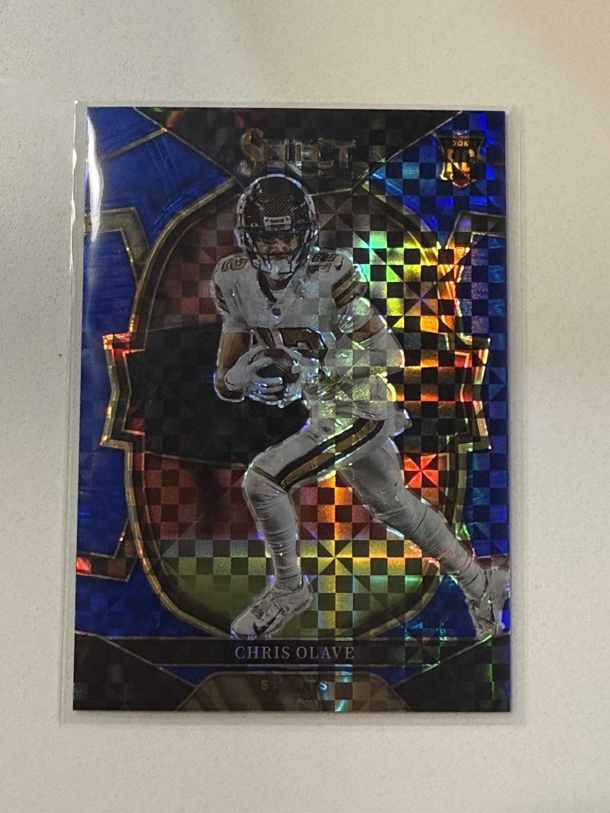CHRIS OLAVE 2022 SELECT BLUE PRIZM /199 ROOKIE RC #30 NEW ORLEANS SAINTS