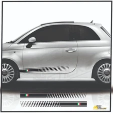 For Fiat 500 Side Racing Stripes Car Graphics Decals Vinyl Stickers