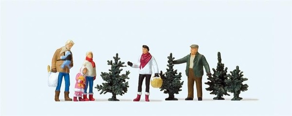 Preiser 10627 Weihnachtsbaumverkauf, H0-image