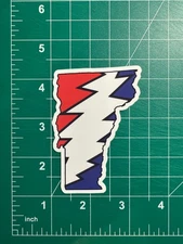 Vermont Stealie - Grateful Dead - Laminated Vinyl Sticker 2"x3"