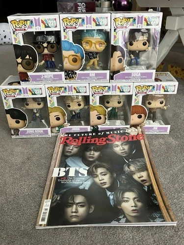 Funko Pop! BTS Dynamite Collection + Rolling Stone Magazine LOT OF 8