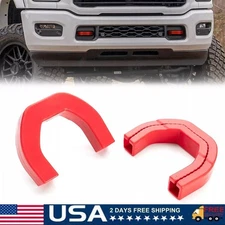 Tow Hook Covers Fits for Dodge RAM 1500 2019-2025 ，Front Tow Hook Covers （Red）