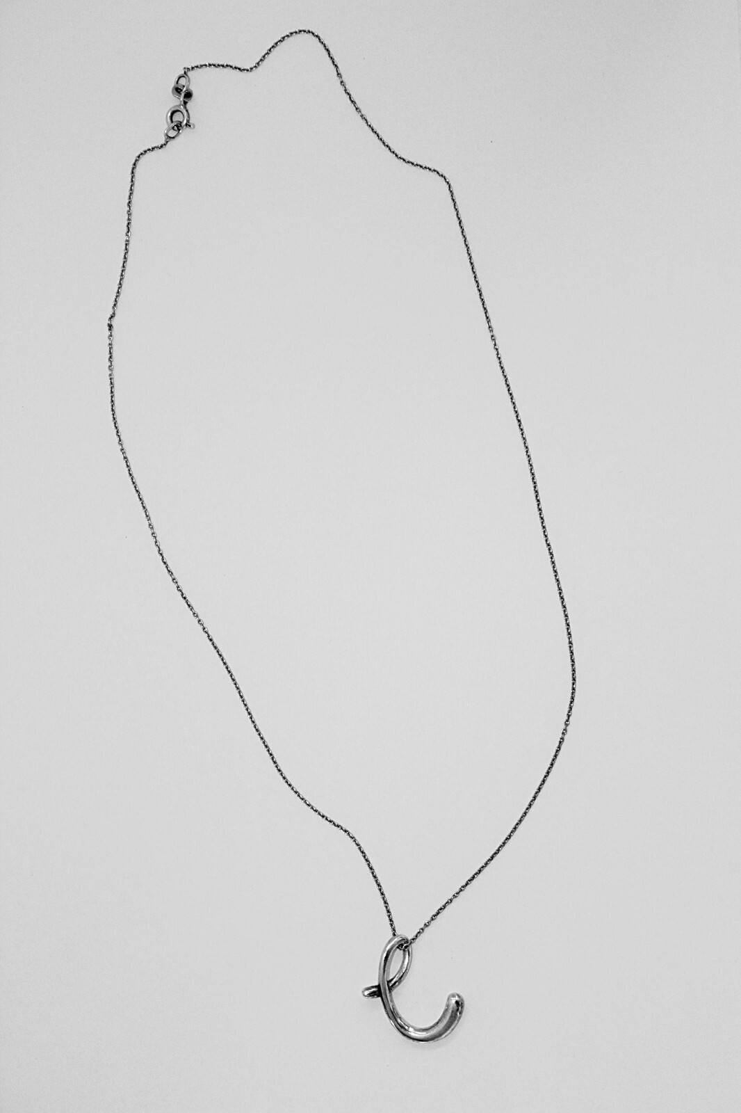 925 Sterling Silver Cursive Initial "L" Pendant N… - image 4