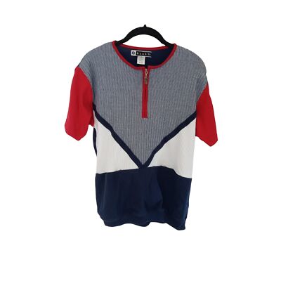Blast style Color block quarter zip blouse