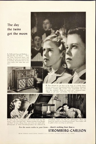 1946 Stromberg Carlson Radio Phonographs Main Radio For Home Vintage Print Ad