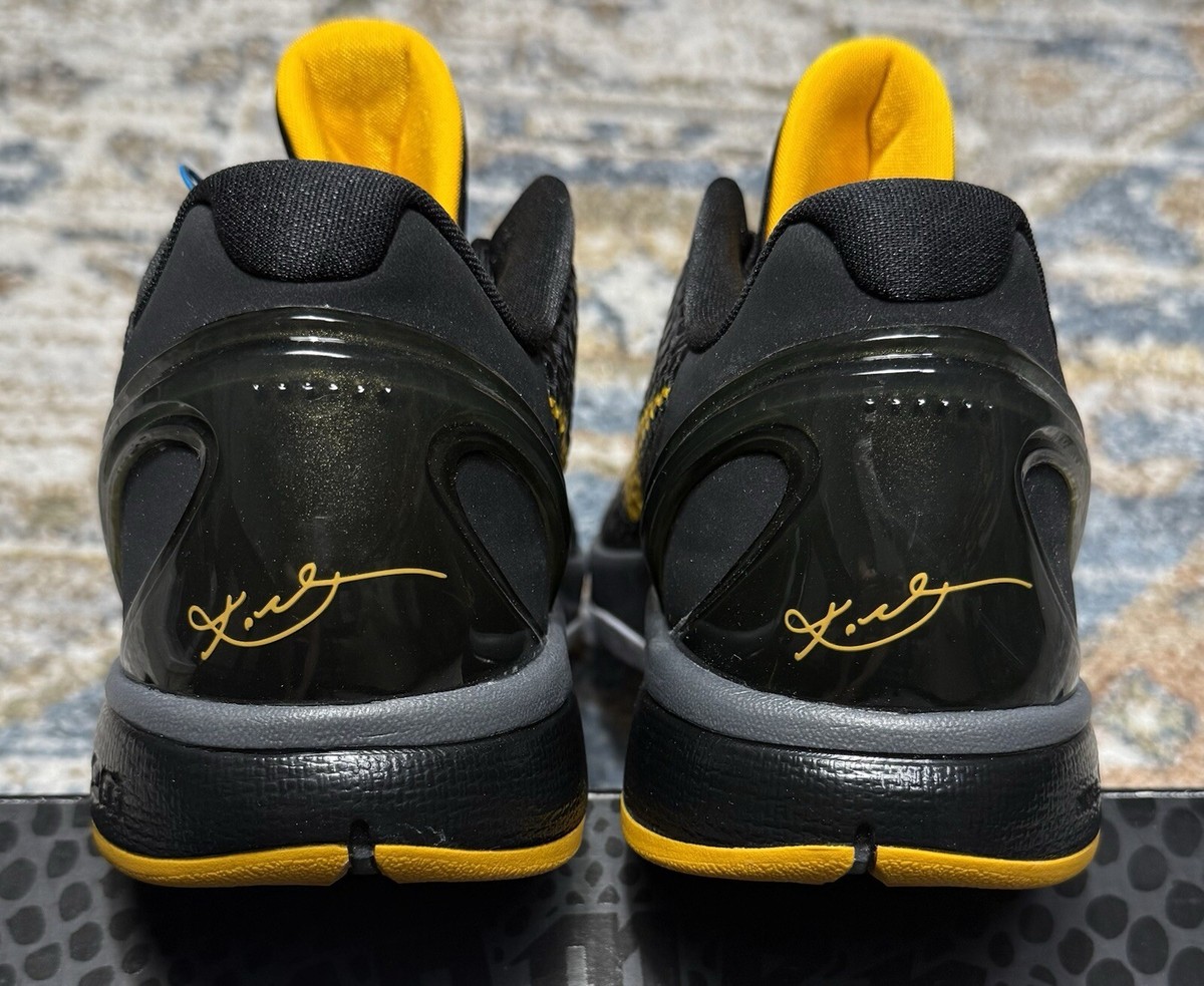 Nike Kobe 6 Protro 黒/黄 Nike Zoom Kobe VI 6 Black Del Sol 429659 002 Yellow White Sz 9 US