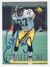 1994 Carnell Lake Classics Pro Line Live Autograph Pittsburgh Steelers 1412/1985
