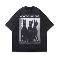 Trendy Graphic T-shirt Men Women Short Sleeve Streetwear Cool Washed Vintage Tee