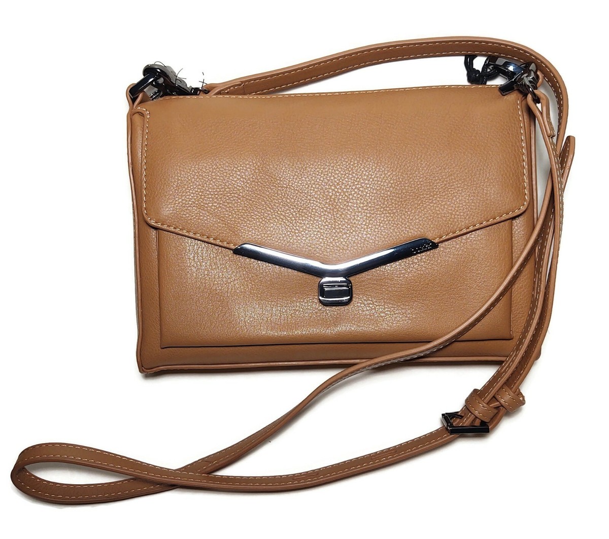 NWT $228 BOTKIER New York Valentina Cognac Brown Crossbody Handbag