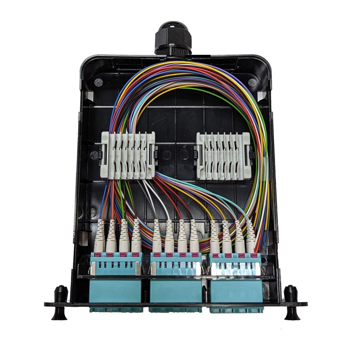 I・O DATA EX-LDGC251UTB Universal LGX Pigtailed Splice Cassette 24 fiber, LC Quad MM