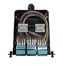 Universal LGX Pigtailed Splice Cassette 24 fiber, LC Quad MM 50/125 OM3/4