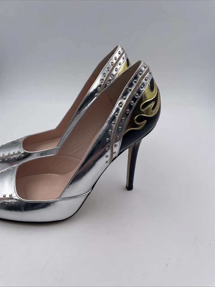 Женские туфли на каблуках Kate Spade Silver Rocket with Flames с тиснением 8,5 - Изображение 4 из 4