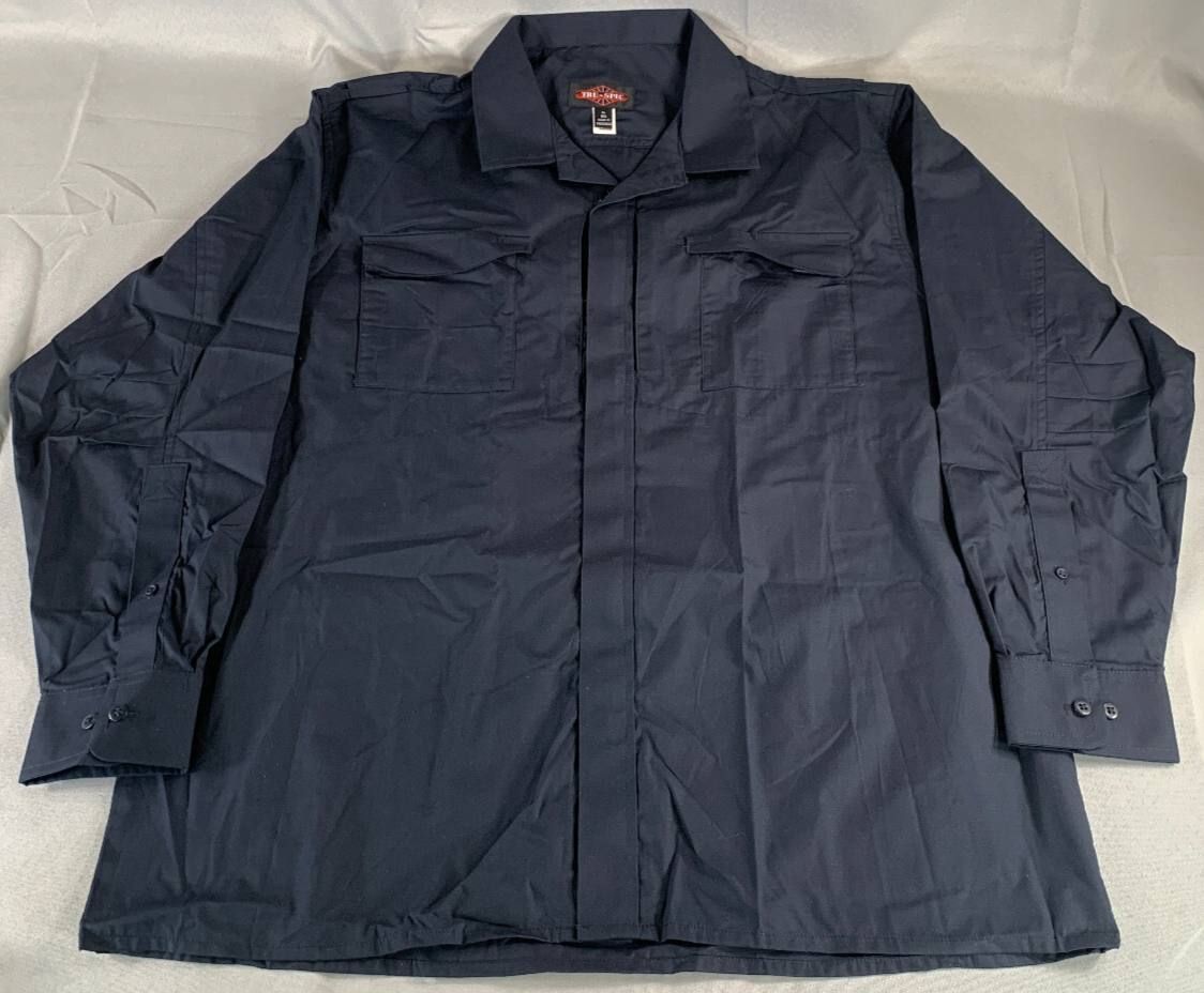 UNDERCOVER Camicia da lavoro Tru Spec Navy tattica XL manica lunga cerniera tasche nascoste poly cott