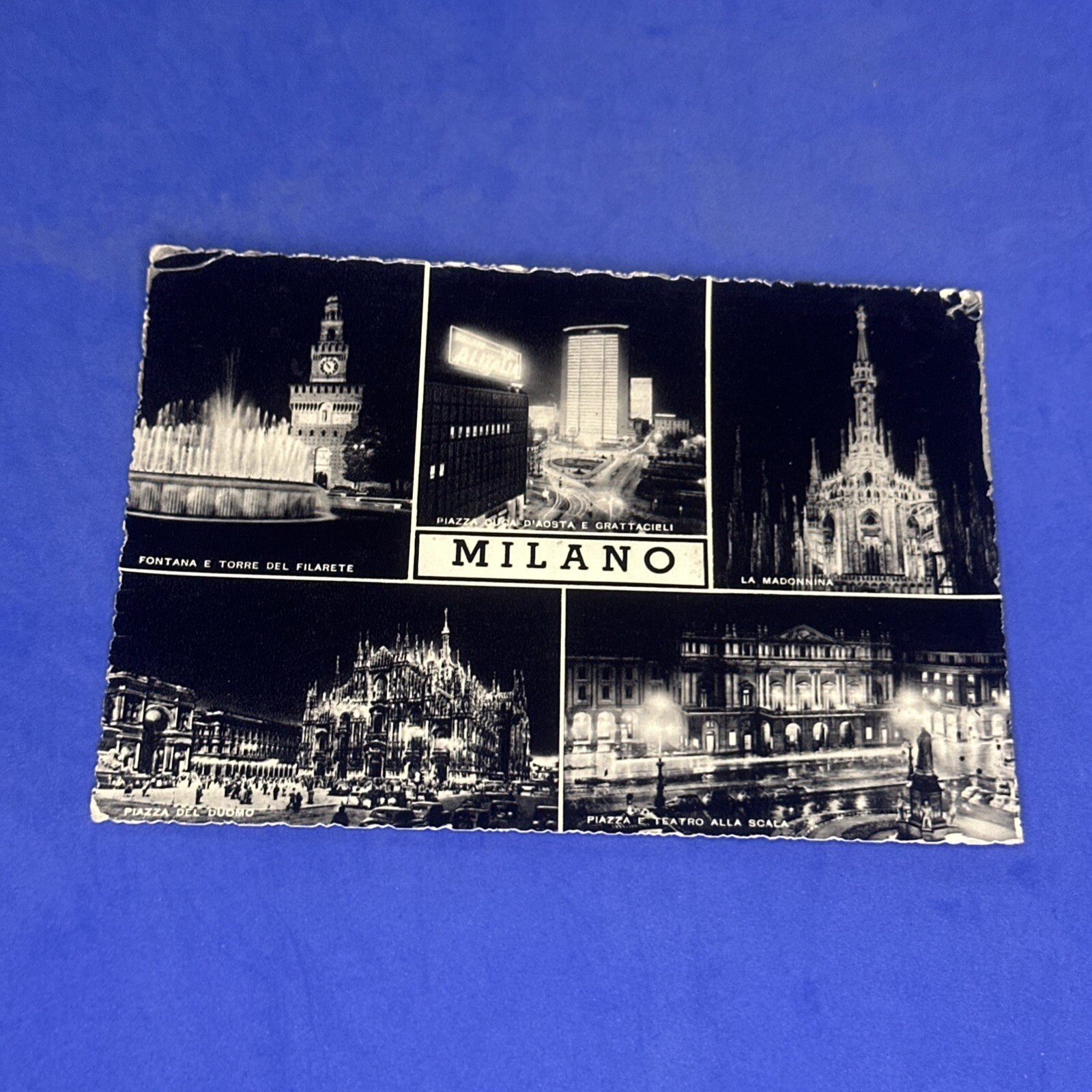 MILANO VEDUTA BIANCO E NERO - CARTOLINA - ANSICHTSKARTE - COLLEZIONE