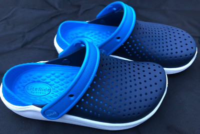 Crocs Unisex Kinder Literide Clog K. Weiß/Marineblau. Kinder J1. 1 UK. 32/33 EU.