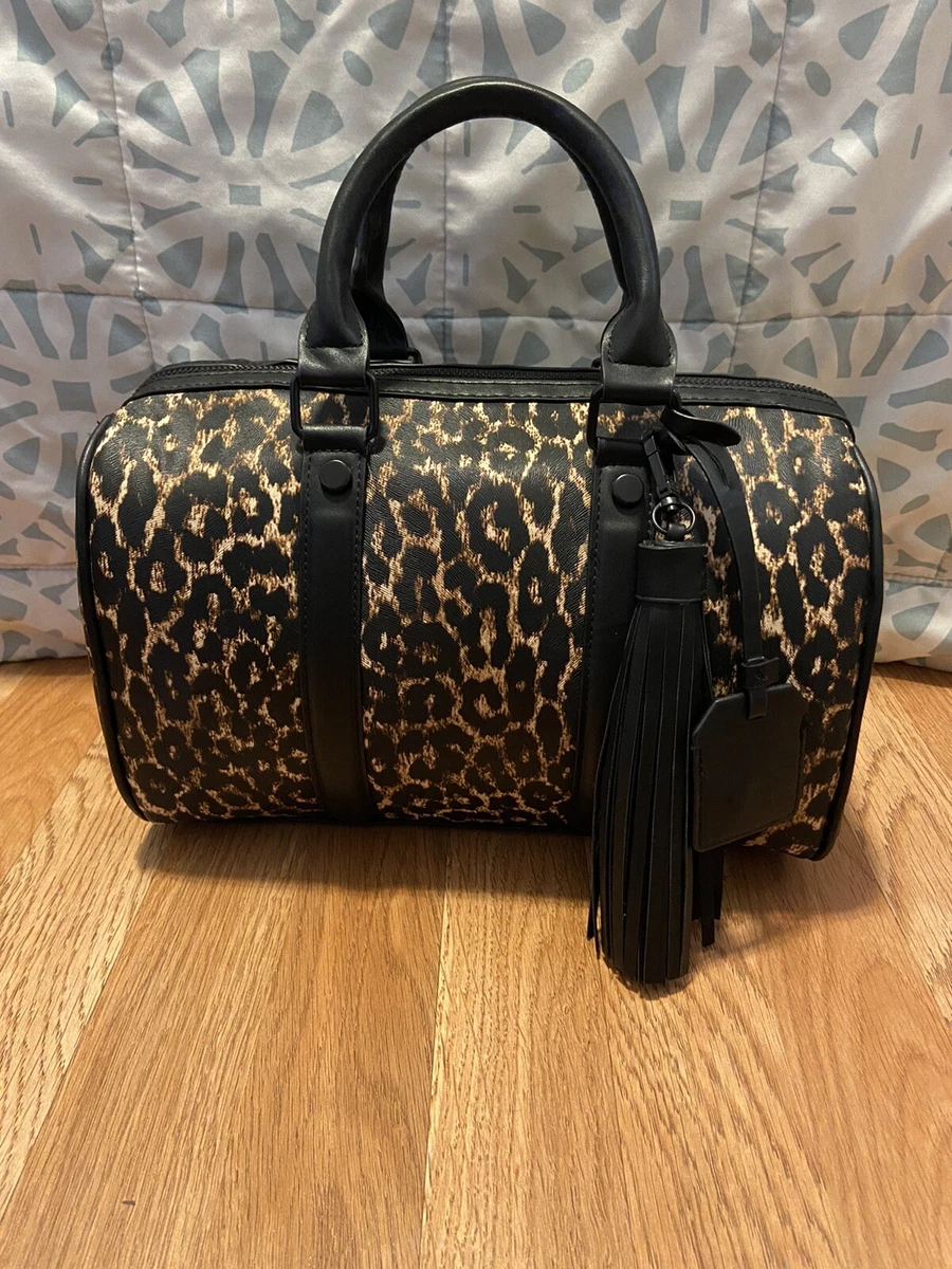 Steve Madden Leopard Print Duffle/Tote Purse, Excellent Condition!