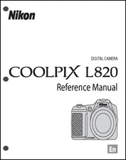 Nikon CoolPix L820 Digital Camera User Guide Instruction  Manual