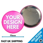 75mm Custom Badges • Personalised Printed Badge • Hen Stag Promotional Button
