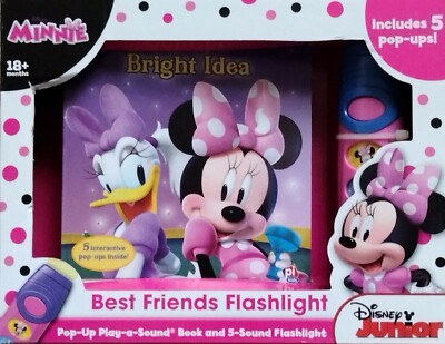 Disney Minnie Mouse - Best Friends Pop-Up Sound Board Book and Flashlight. NEW