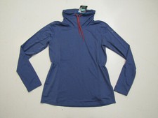 COLUMBIA Womens Cove Blue Striped Pullover Sweatshirt Cowl Neck NWT Sz M